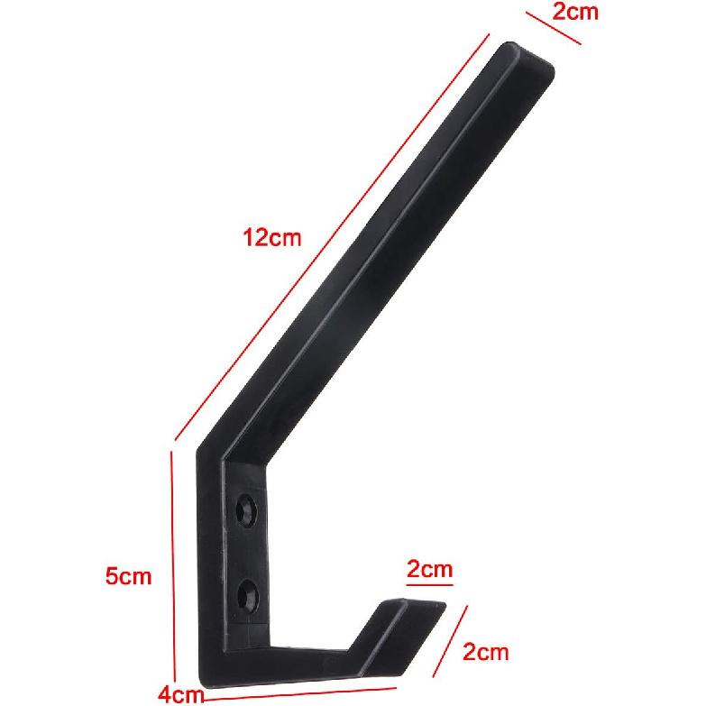 2PCS Helmet Holders Plastic Hanging Hooks Wall Mounted Hangers Hat Glove Bag Shoe Clothes Rack-Black