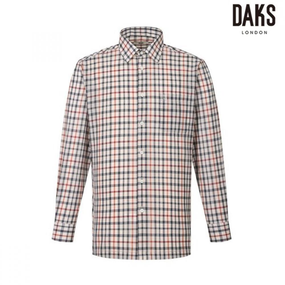 DakS Men S Wool Blend houSe Check Regular Fit Shirt dmS1Shcl141i1 Ivory/95