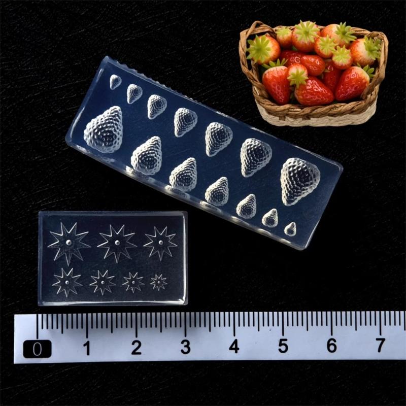 Flexible Silicone Mold With Easy Release For Strawberry Resin Crafts Handmade Projects Home Crafting Accessory
