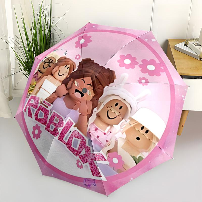 

1pc Roblox Game Automatic Folding Umbrella - 8-Rib Durable Iron Frame, Compact Portable for Daily Travel, Intricate Patterns yy251125225