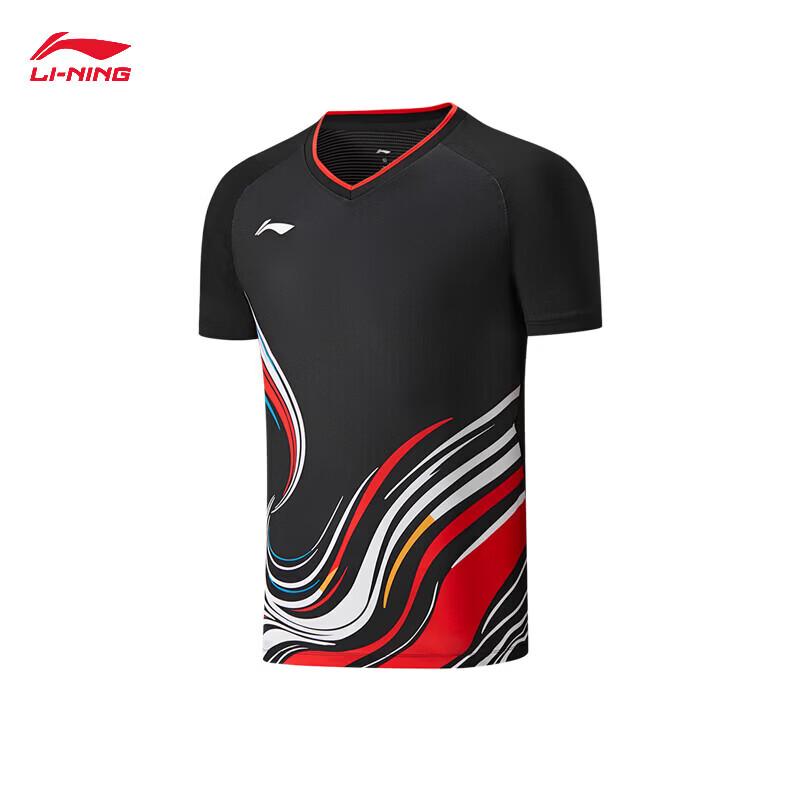 LI-NING 2026 Badminton Match Quick-Dry Short Sleeve Jersey L