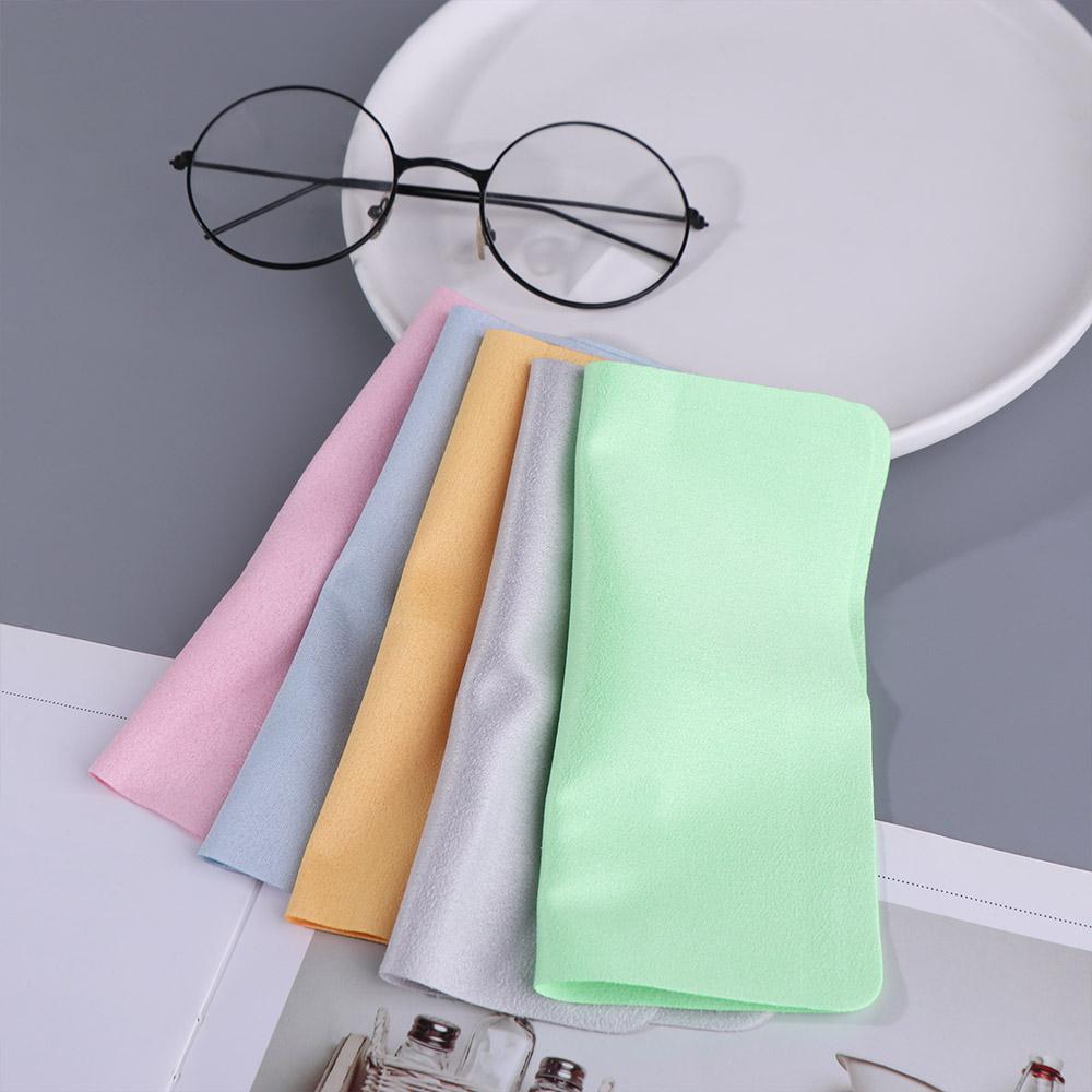 Microfiber Glasses Cloth Solid Color Cleaning Wipes Portable Glasses Cleaner Male