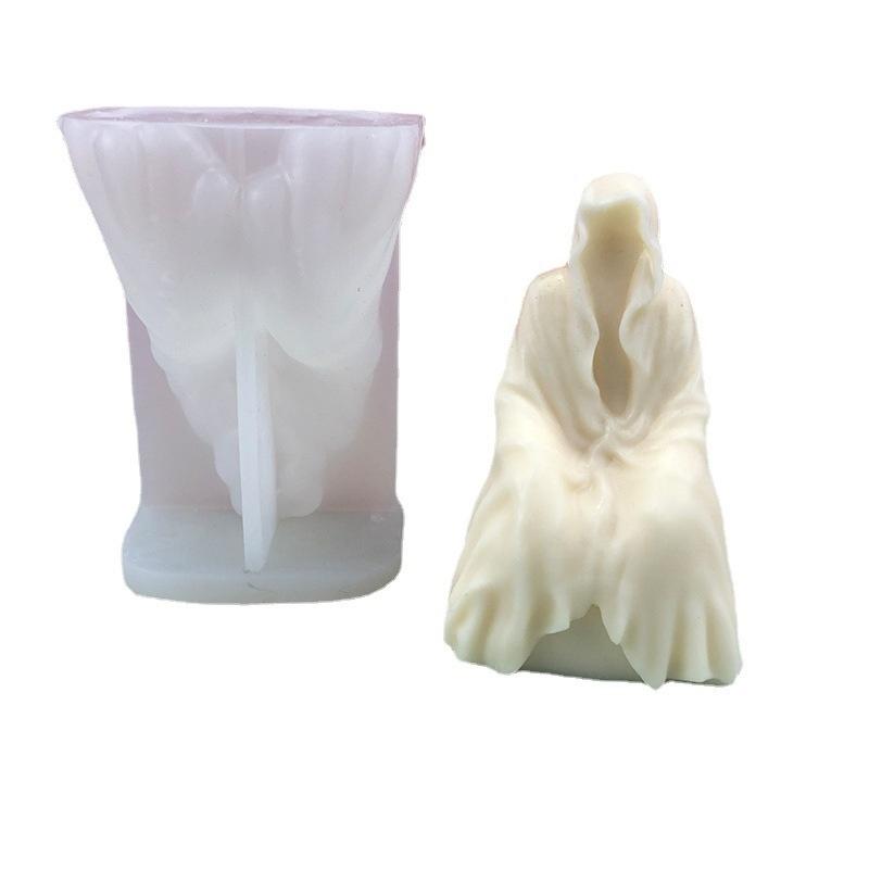 

1 Pcs Ghost King Silicone Candle Mold For DIY Handmade Aromatherapy Candle Plaster Ornaments Soap Mould Handicrafts Making Tool светло-серый
