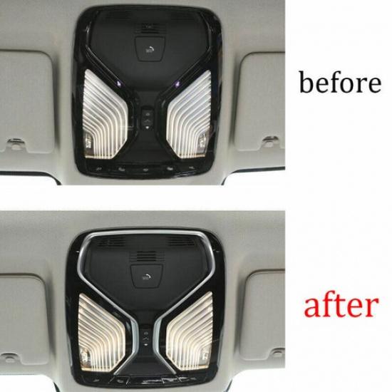 For BMW 5 Series G30 2018-2022 Matte Silver Inner Front Reading Light Frame Trim