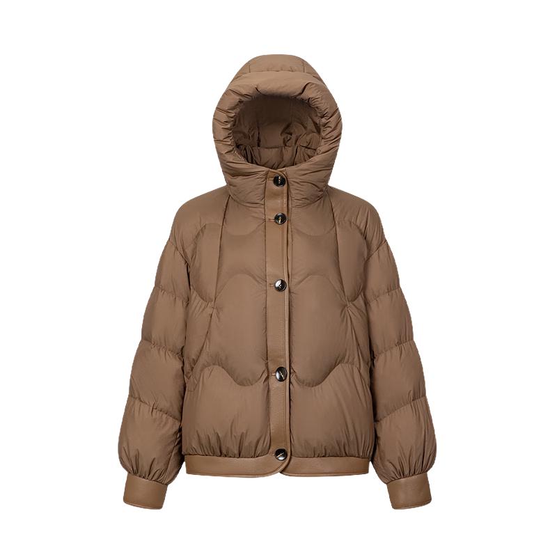 

ERALY Women s Short Hooded Duck Down Puffer Jacket M