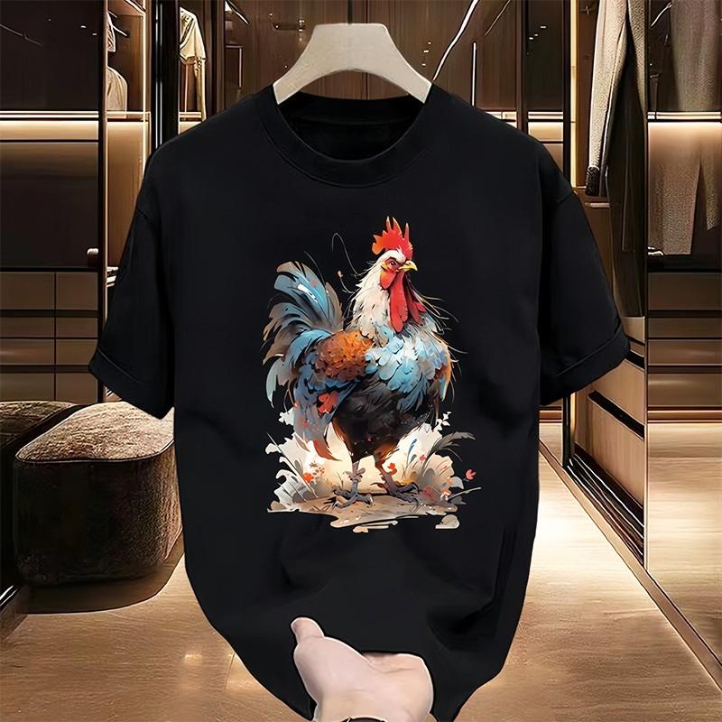

2025 New Summer Creative Trend Pure Cotton Printed Plus Size Short Sleeved T-shirt for Men and Women Stylish Round Neck Top 4XL