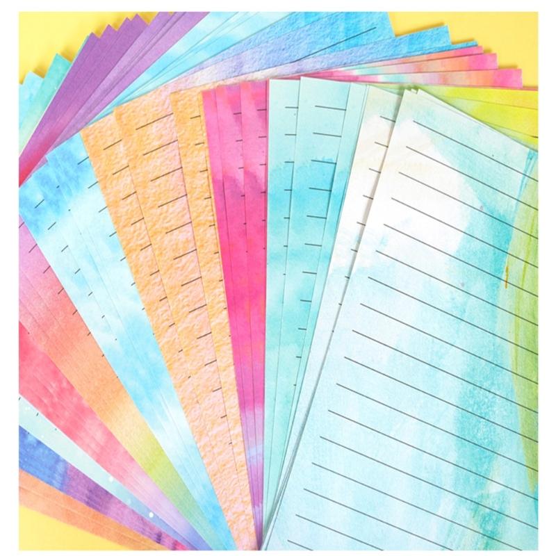 Vintage Paper Stationery Set 50 Letter Paper Lined Sheets 50 Matching Envelopes 60 Sealing Label Sticker for Wedding
