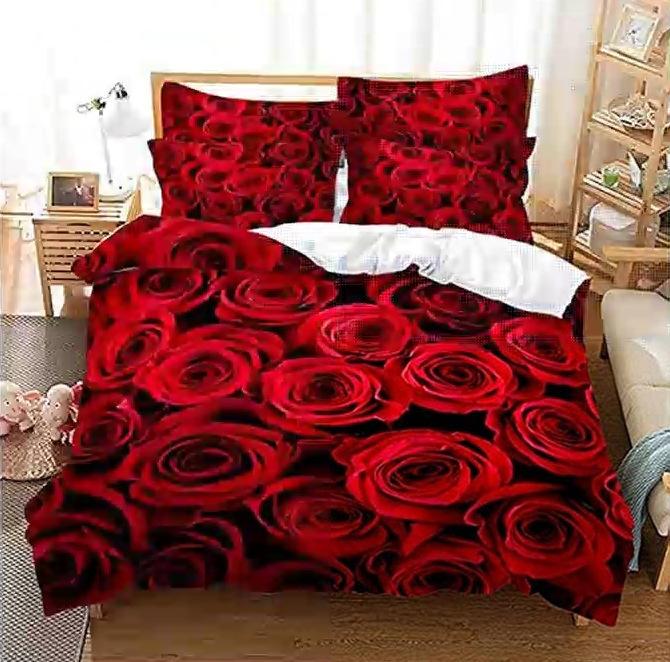 

Winter Digital Printing And Dyeing Bedding Three-Piece Set, Wind Multi-Size Quilt Cover + A Pair Of Pillowcases EU Sing:135*200cm