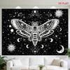 Giant Celestial Butterfly Tapestry Cosmic Moon Stars Wall Hanging Boho Boho Night Sky Witchy Decor Room Decoration Art Print