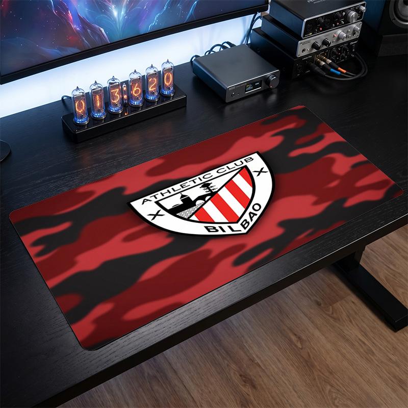 Athletic Bilbao Football Print Large Mouse Pad, Anti-Slip Extended Gaming Desk Mat for Office Home