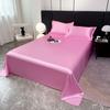 Ice Silk Bed Sheet Solid Color Cool Silk Mattress Protective Cover Anti Slip Color Ding Bed Cover Dust Cover