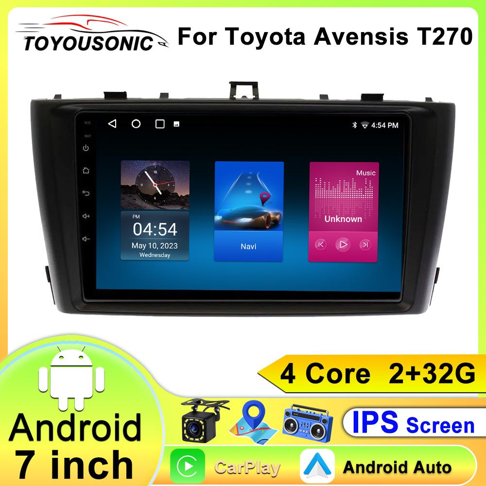 

X-REAKO Автомобильный видеоплеер для Toyota Avensis 2009-2015 GPS-навигация Встроенный DSP Carplay Автомагнитола Android Головное устройство 4core-2+32g