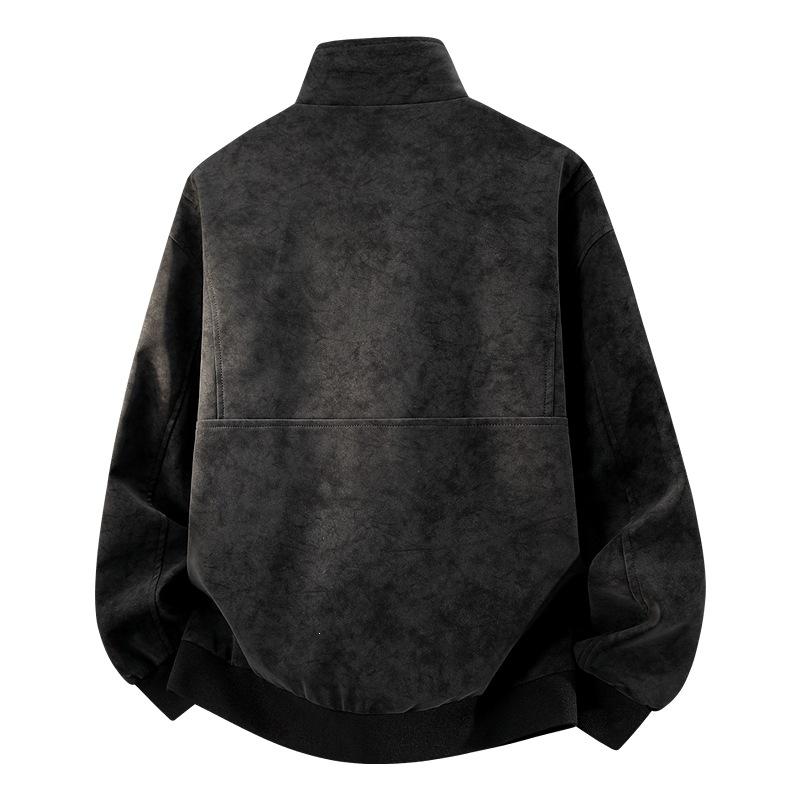 Leather Jacket Men's Autumn New PU Leather Jacket Middle-aged Men's Thin Large Size Leather Jacket Casual Leather Jacket