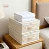 Large Capacity Visible Clothes Storage Box Folding Dust-proof Cotton Cuilt Storage Box with Handle Waterproof