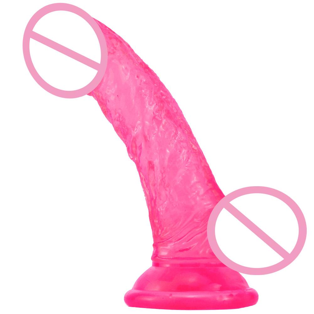 New Mini Dildo Simulation Transparent Crystal Anal Plug Male and Female Masturbation Device