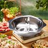Stainless Steel Divided Pot Cooking Utensil Mandarin Duck Hotpot for Camping