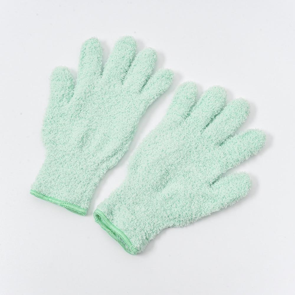 1 pair Reusable Car Care Absorbent Coral Fleece Dust Remover Removal Cleaner Cleaning Glove