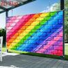 2D Multicolor Rainbow Brick Wall Photography Background