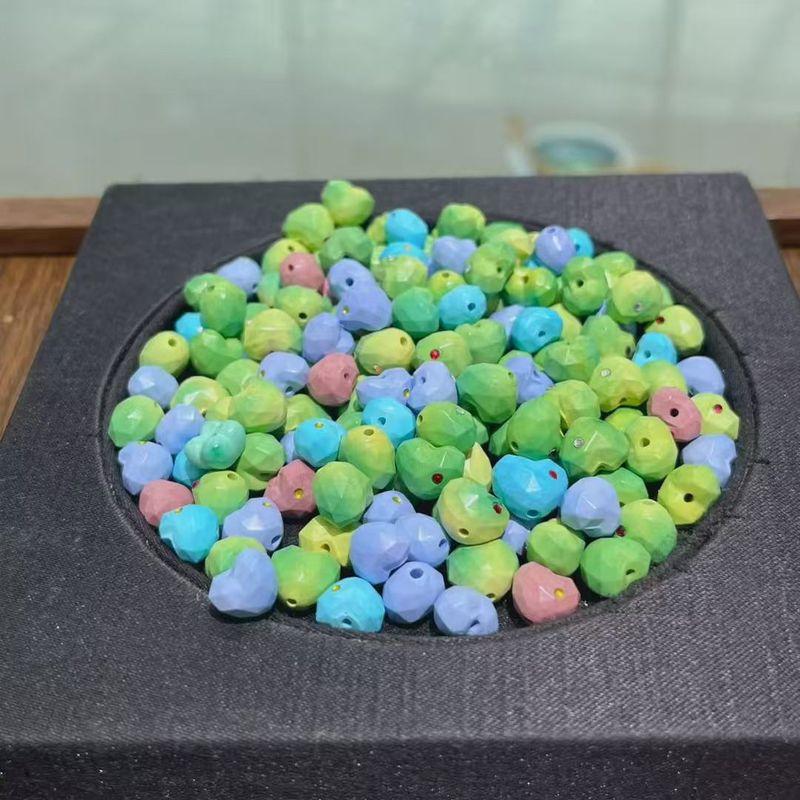 

Magnesite Turquoise Facet Heart DIY Handmade Accessories Braided Rope Bracelet String Beads Pendant Bracelet Crafts Ornament Faceted Heart