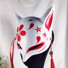Neue japanische Anime Fuchs Maske mit Quaste Glocken Kirschblüten Katze Maske Cosplay Party Zubehör Maskerade Kabuki Kitsune