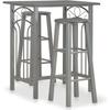 VidaXL 3-piece Bar Set Wood and Steel Anthracite