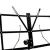 Folding Sheet Music Stand Black Space Saving Adjustable Height Stable Music Score Stand for Performance