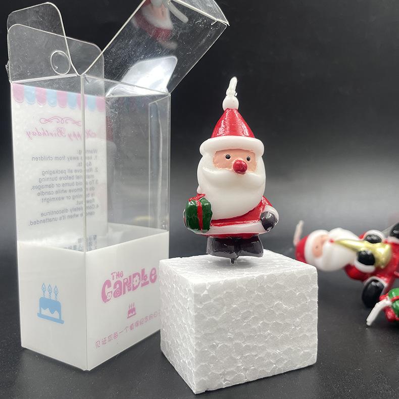 Handmade Christmas Decoration Santa Claus Candles Creative Atmosphere Christmas Birthday Candles