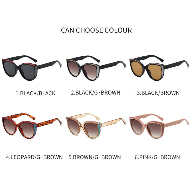 2026 New Cat Eye Large Frame Sunglasses, European American Ins Trendy Outdoor Retro Sun Glasses, UV Protection Eyewear for Daily Outfit