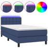 Maison Exclusive - Sommier à lattes de lit avec matelas LED Bleu 100x200 cm Tissu