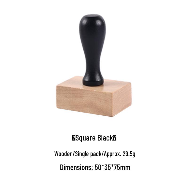 Wooden Handle Rubber Stamp for DIY Journaling