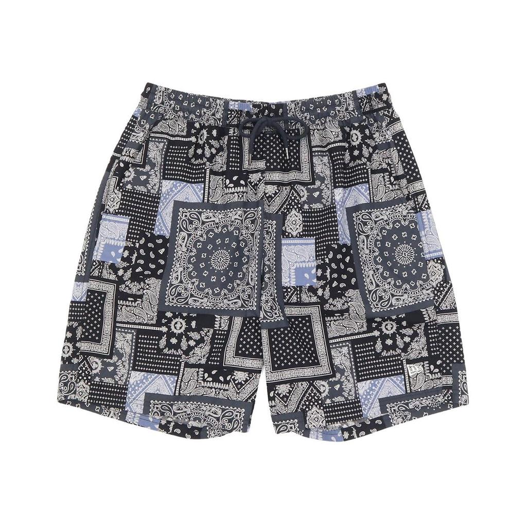 New Era Apparel Easy Shorts Bottoms Navy Paisley Pattern Oriental Design Unisex Mens Womens Size L Streetwear 14856741