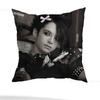 Federa Cuscino Quadrata Stampa Double-Sided Peluche Corto Copricuscino Divano Camera da Letto Comodino T-Tom Kaulitz Bill Kaulitz