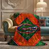 University of Florida Gators Logo Flannel Blanket - Soft 100% Polyester Fiber Suitable for All Seasons Custom blankets
