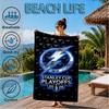 Tampa Bay Hockey Beach Towel, Super Soft Microfiber, Perfect Gift for Her/Him, Birthday, for Pool, Beach, Travel, Decor Beach Party