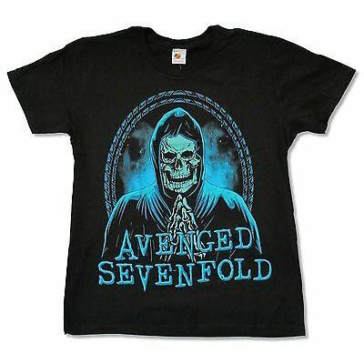 Men s Avenged Sevenfold Praying Skeleton T-shirt X-Small Black S