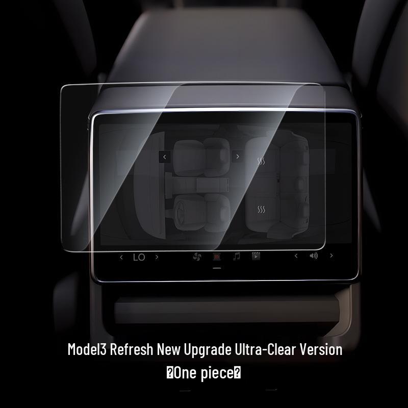 Tesla Model 3/Y Yoke Refresh Screen & Console Protection Kit: Tempered Glass & HD Film