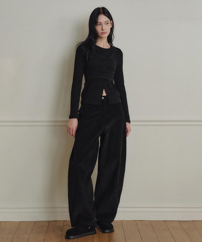 MARROT Sleeveless Layered Top_Black