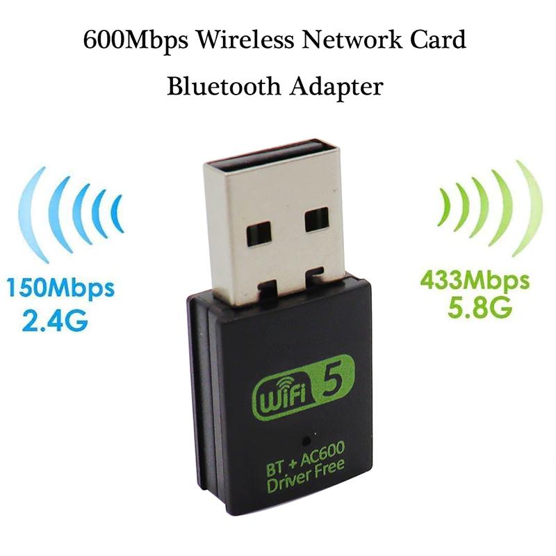 600Mbps Usb Wifi Bluetooth Adapter Dual Band 2.4/5.8Ghz Wireles Rtl8821Cu Dongle