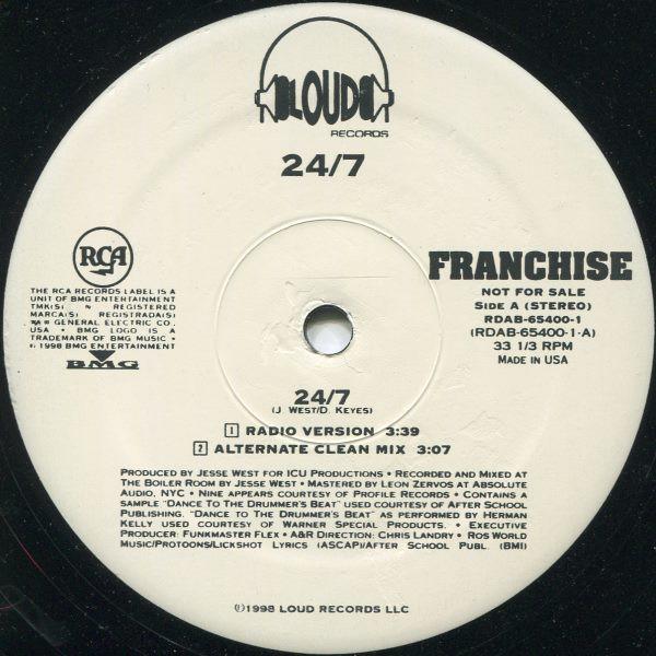 

12inch Record 24/7 - 24/7 RDAB654001 Loud Records 1988 US Rap & Hip-Hop/R&B Used