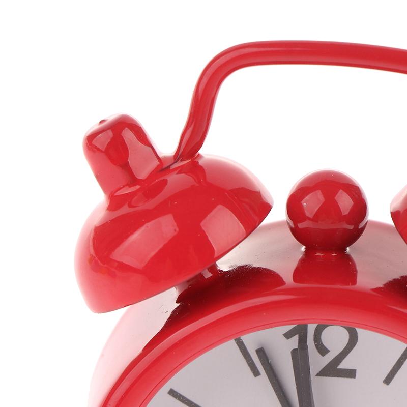 1Pc Creative Quartz Round Alarm Clock 4Cm Mini Metal Small Alarm Clock Portable Desktop Home Decoration