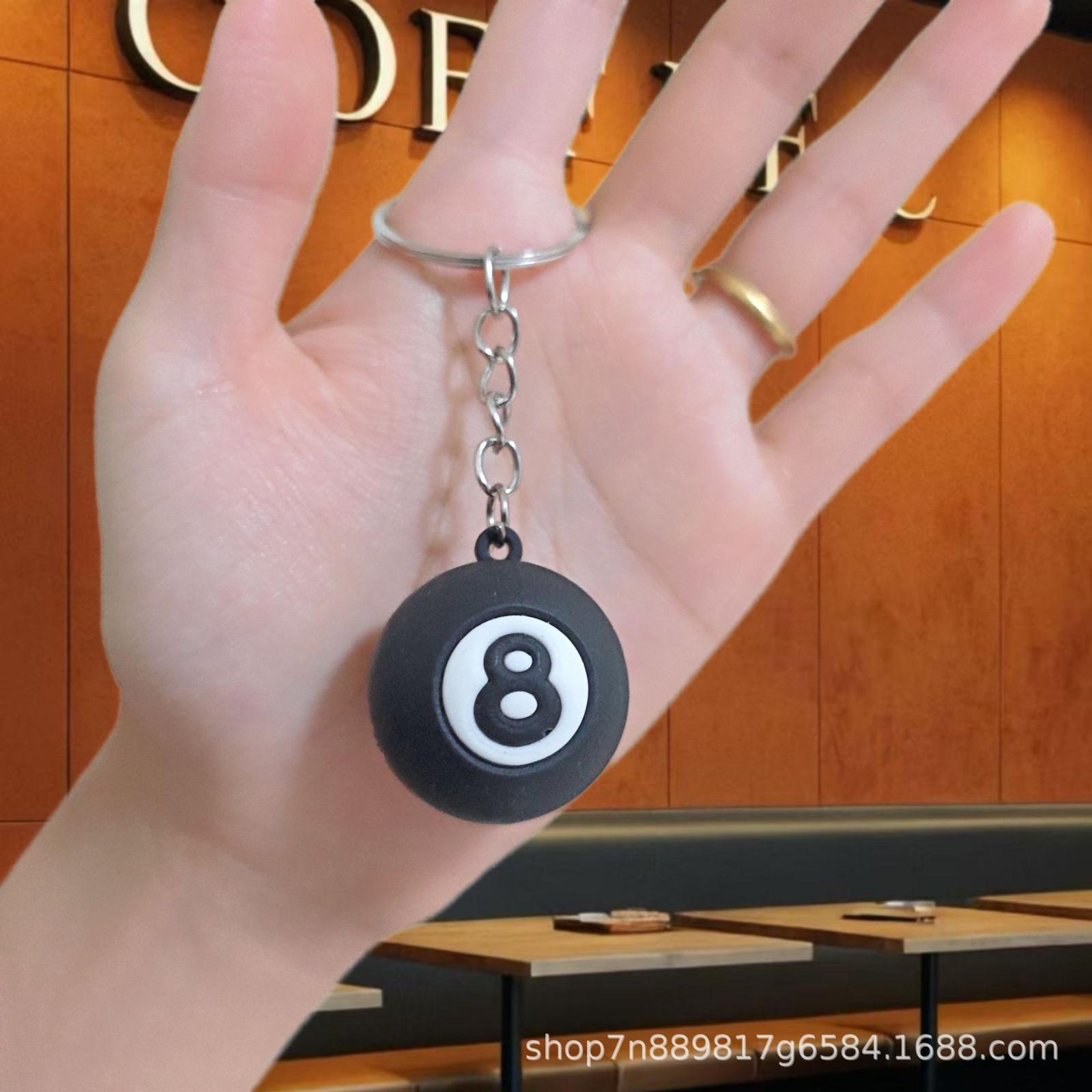 

Креативні ПВХ Брелоки: Брелоки для ключів - Футбол, Бейсбол, Баскетбол, Волейбол, Пляжний м яч, М яч для регбі - Маленькі подарунки One Size чорний