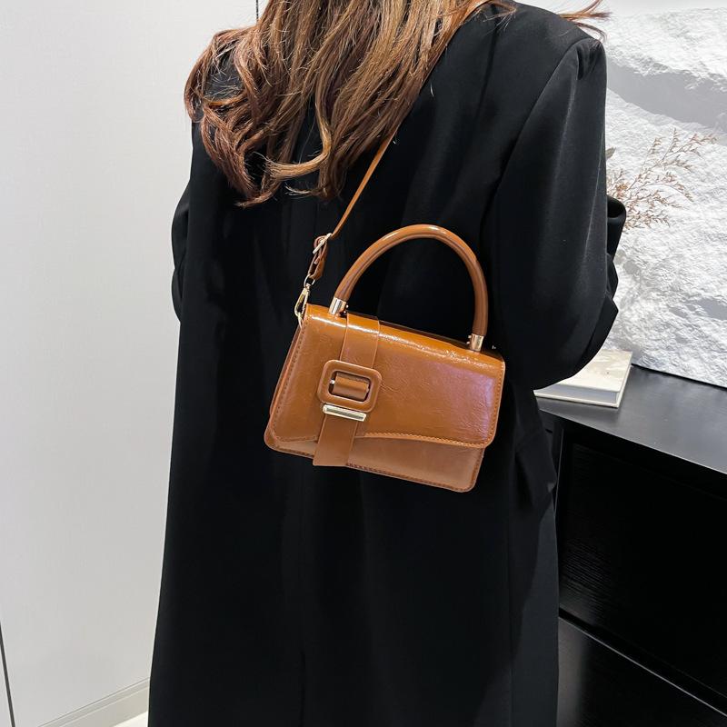 Bag New 2025 Foreign Style Crossbody Foreign Style Texture Handbag Korean Version Simple Fashion Shoulder Texture Small Square Bag