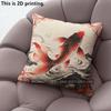 Chinese Style Koi Fish Print Throw Pillow Covers Pattern Cushion Cover Suitable For Sofa Bedroom Car Pillow Cover