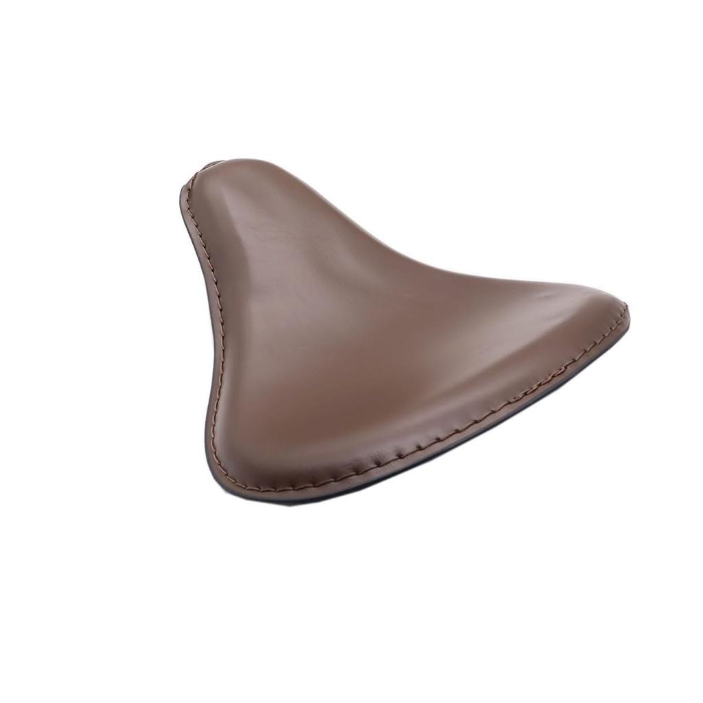 JPMODAO Universal Brown Motorcycle Leather Driver Seat Cushion for and Bobber 13-inch Sportster, Chopper,