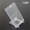Acrylic Display Holder Transparent Triangle Commemorative Coin Small Photo fram Card Holder Rack Phone Stand Home Decor