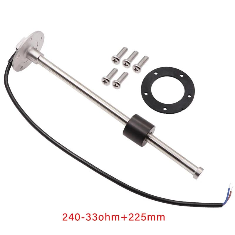 ELING Universal 52mm Fuel Level Gauge Meter 0-190ohm 240-33ohm with 8 Colors Backlight and Alarm for Car Boat 12V 24V