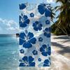 Blue Hibiscus Towel Quick Drying Beach Towels Are Suitable For Swimming Pools Camping Yoga And The Gym