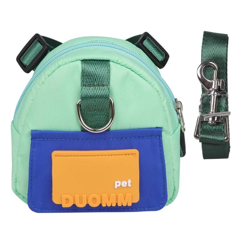 

Cute Dog Self-Wearing Bag and Harness for Hiking Training Pocket Saddle Bags S зелёный