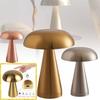 Led Table Cordless Lamp Mushroom Night Lights Home Bar Desk Decor Rechargeable