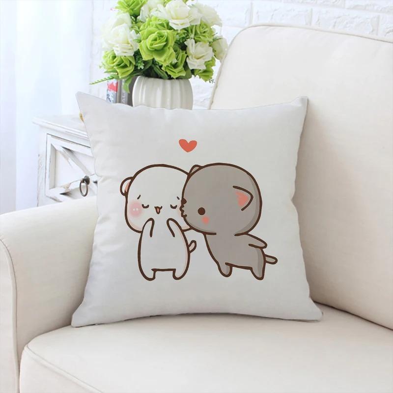 Drăguț ursuleț de desene animate față de pernă auto ornamente birou sufragerie canapea casă față de pernă